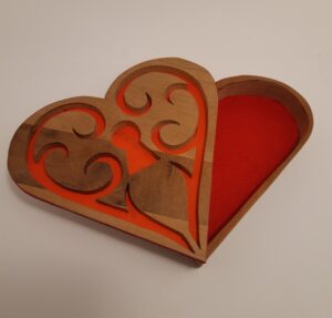 Boite coeur serrure