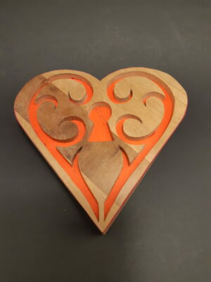 Boite coeur serrure