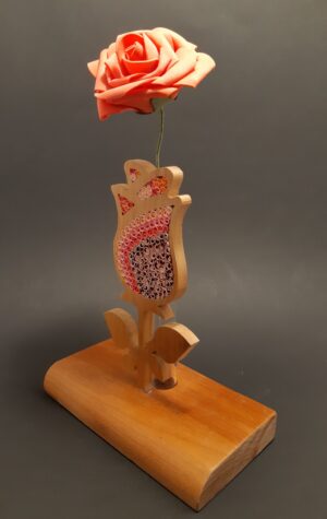 Soliflore Rose bois quilling