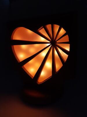 Lampe coeur soleil