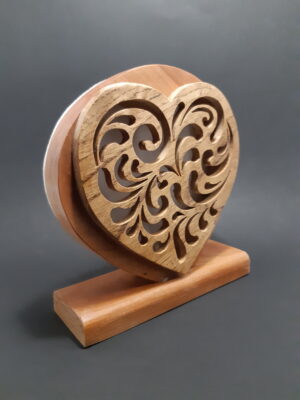 Lampe coeur Volutes