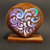 Lampe coeur Volutes