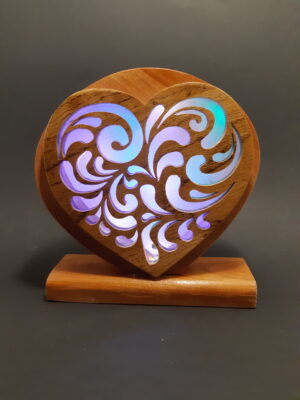 Lampe coeur Volutes