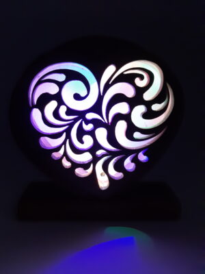 Lampe coeur Volutes