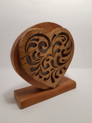 Lampe coeur Volutes