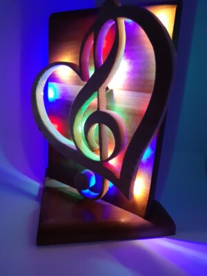 Lampe coeur musique