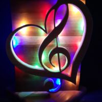 Lampe coeur musique