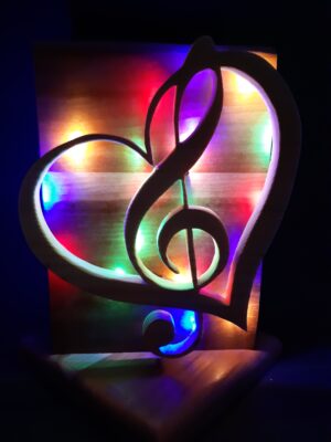 Lampe coeur musique