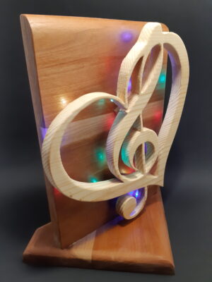 Lampe coeur musique