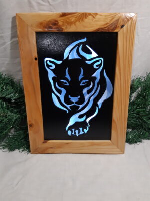 Cadre lumineux panthère