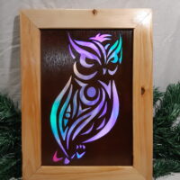 Cadre lumineux Hibou