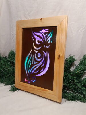 Cadre lumineux Hibou