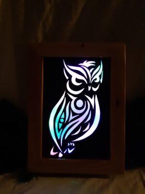 Cadre lumineux Hibou