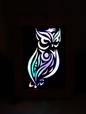 Cadre lumineux Hibou