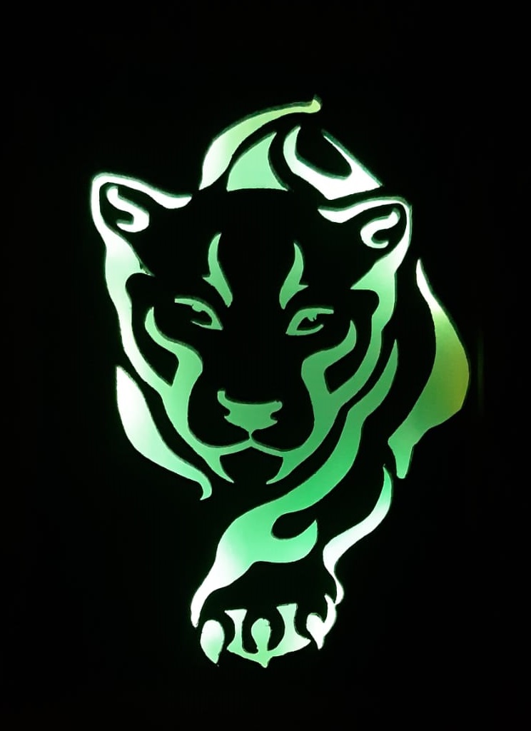 Cadre lumineux panthère