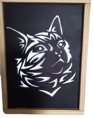 Cadre lumineux chat