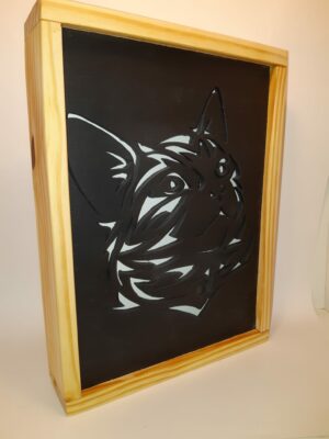 Cadre lumineux chat