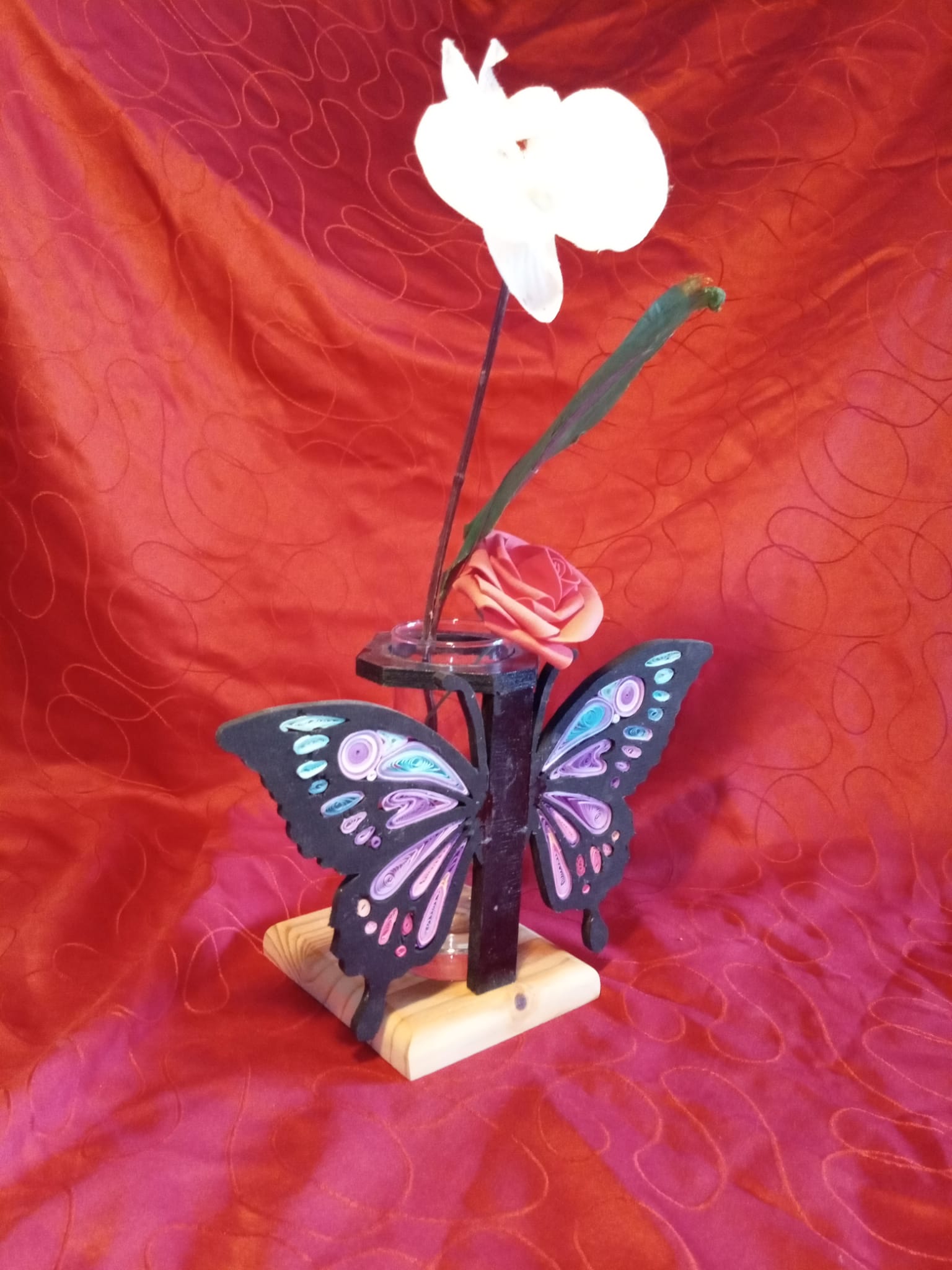 Soliflore papillon noir