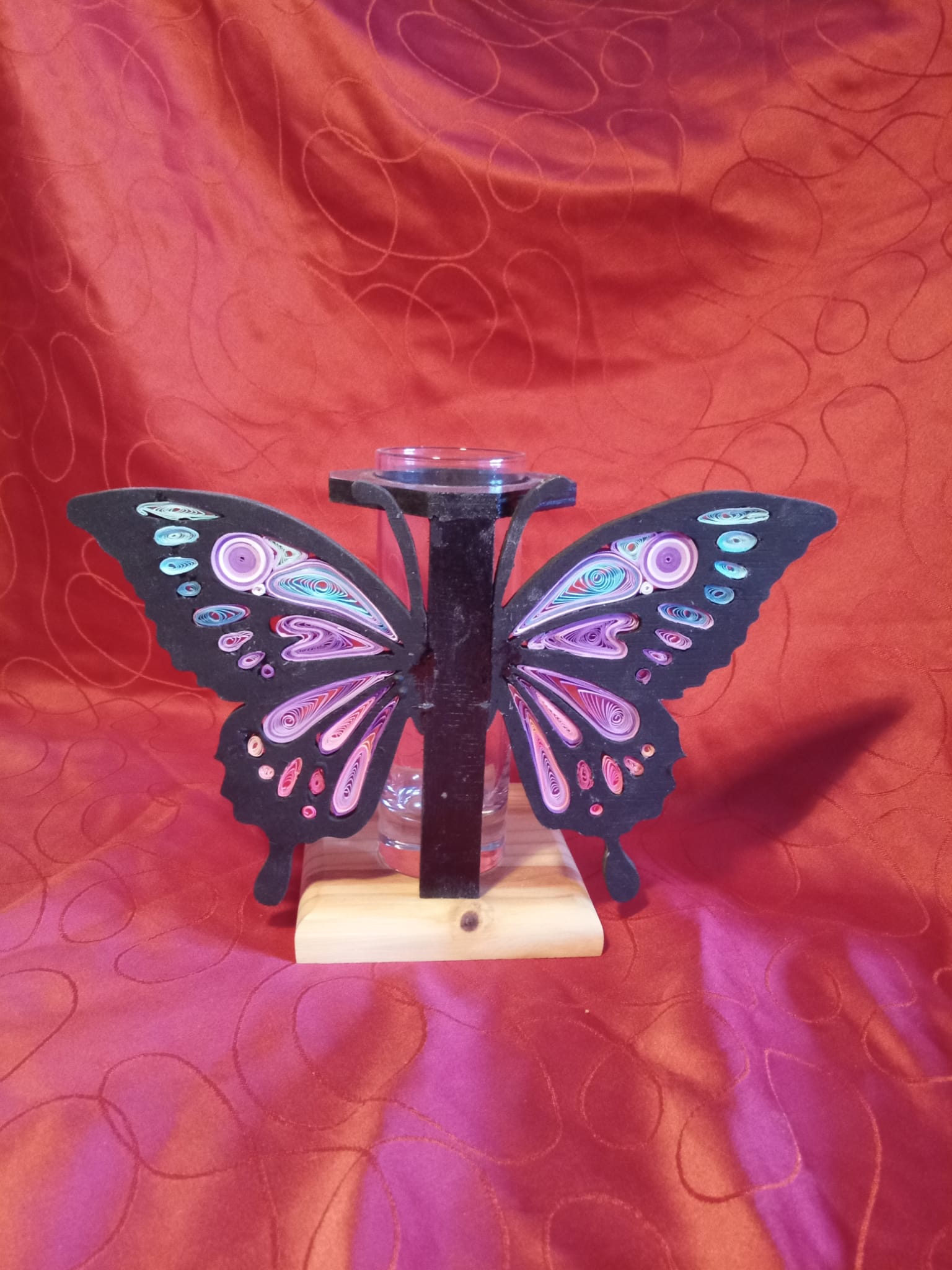 Soliflore papillon noir