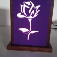 Cadre lumineux mini rose violet