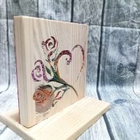 Cadre carré cœur fleurs quilling