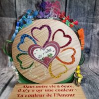 Cadre rond Cœurs Je t'aime